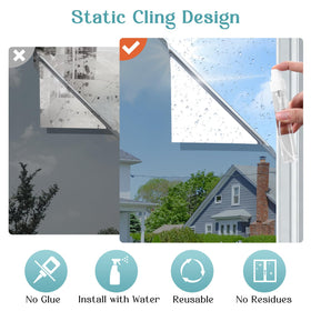 Haton front-entry window film silver finish adds sleek privacy to entryways