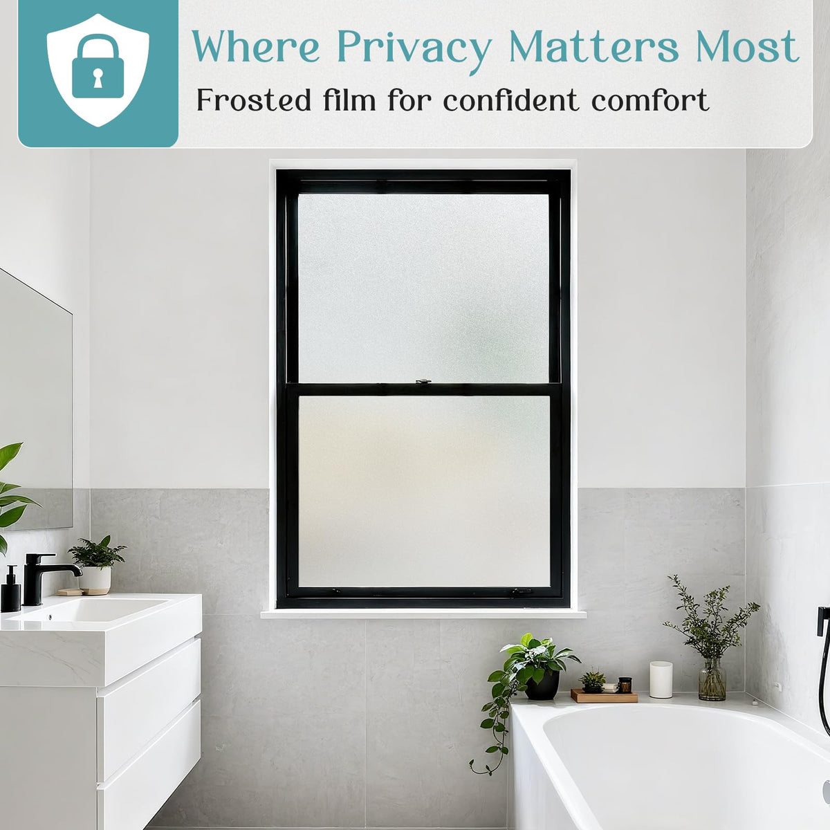 Haton frosted glass look diffuses light gently