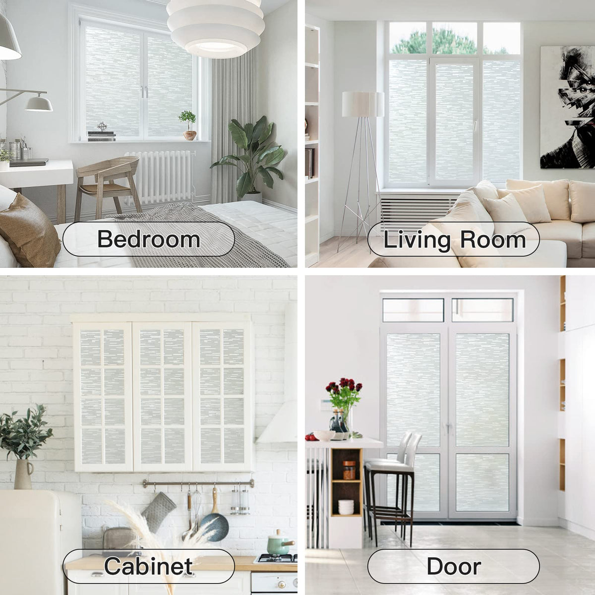 Haton glass-safe finish helps maintain clear views while enhancing privacy.