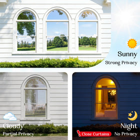 Haton One Way Window Privacy Film daytime reflective surface provides privacy while viewing outside.