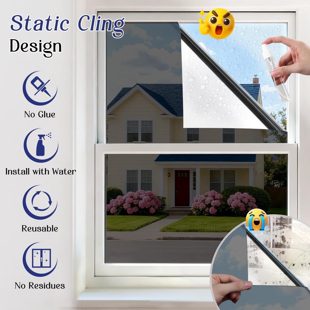 Haton One Way Window Privacy Film durable PET material promises lasting clarity.