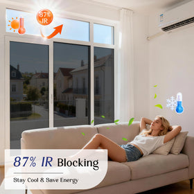 Haton One Way Window Privacy Film see-out features maintains outdoor visibility for safety.