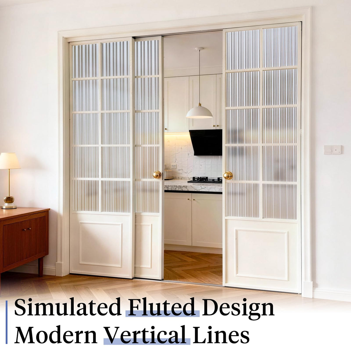 Haton Reeded Glass Film suits office windows for discreet privacy.