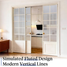Haton Reeded Glass Film suits office windows for discreet privacy.