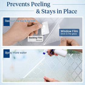 Haton reusable, repositionable film can be moved without damage.