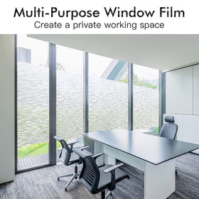 Haton vertical line pattern elevates glass with a modern, understated look.