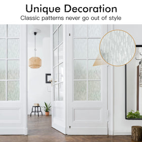 Haton frosted glass film diffuses sunlight to reduce glare in living rooms.