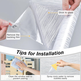 Haton non-adhesive removable film preserves glass and allows repositioning.