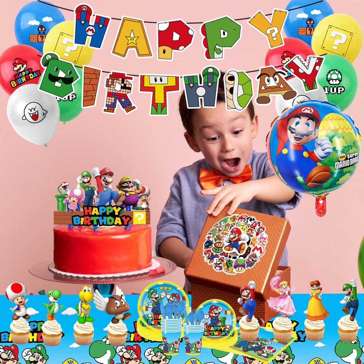 Hatraky 188pcs happy birthday banner letters for festive signage