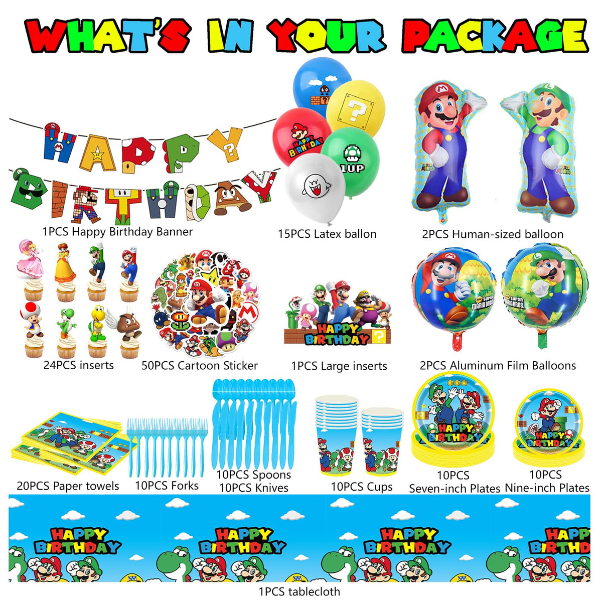 Hatraky 188pcs large cake topper as centerpiece