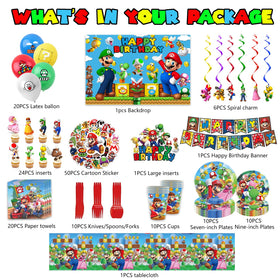 Hatraky birthday backdrop features vibrant patterns for cohesive party visuals.