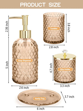 Haturi Amber Brown toothbrush holder keeps brushes upright and accessible.