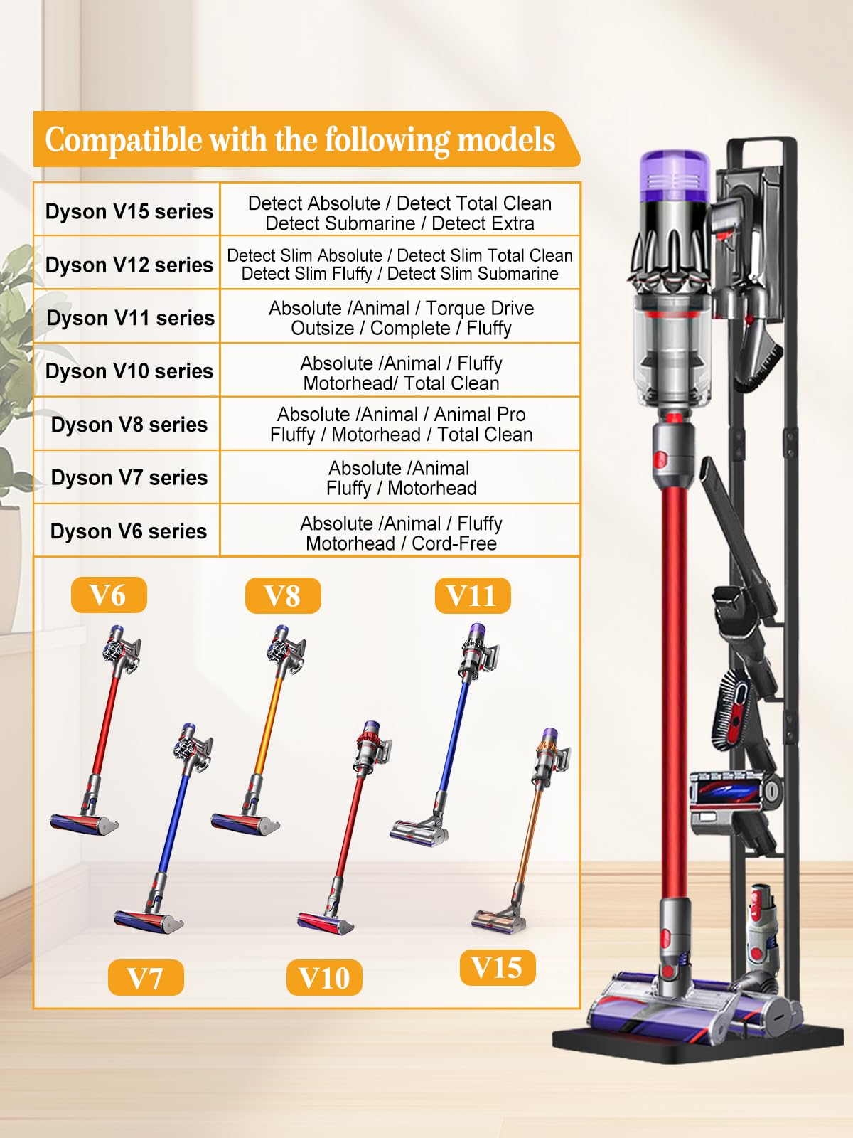 Haturi metal vacuum stand construction with durable, powder-coated finish