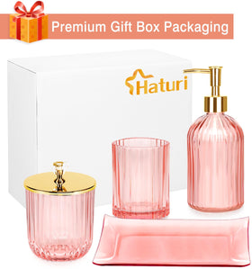 Haturi pink glass apothecary jar ideal for cotton pads and small essentials