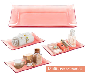 Haturi pink glass toothbrush holder keeps brushes upright and hygienic