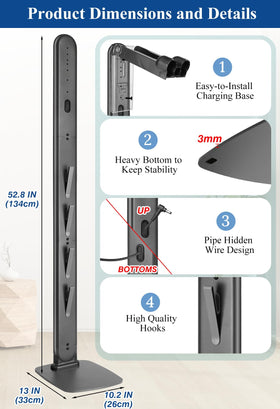 Haturi vacuum stand easy assembly for quick setup.