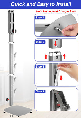 Haturi vacuum stand space-saving design fits tight corners and small rooms.