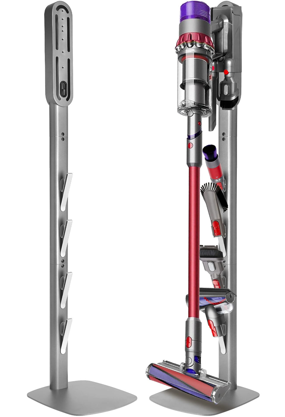 Haturi vacuum stand with sturdy base supports Dyson Gen5 securely.