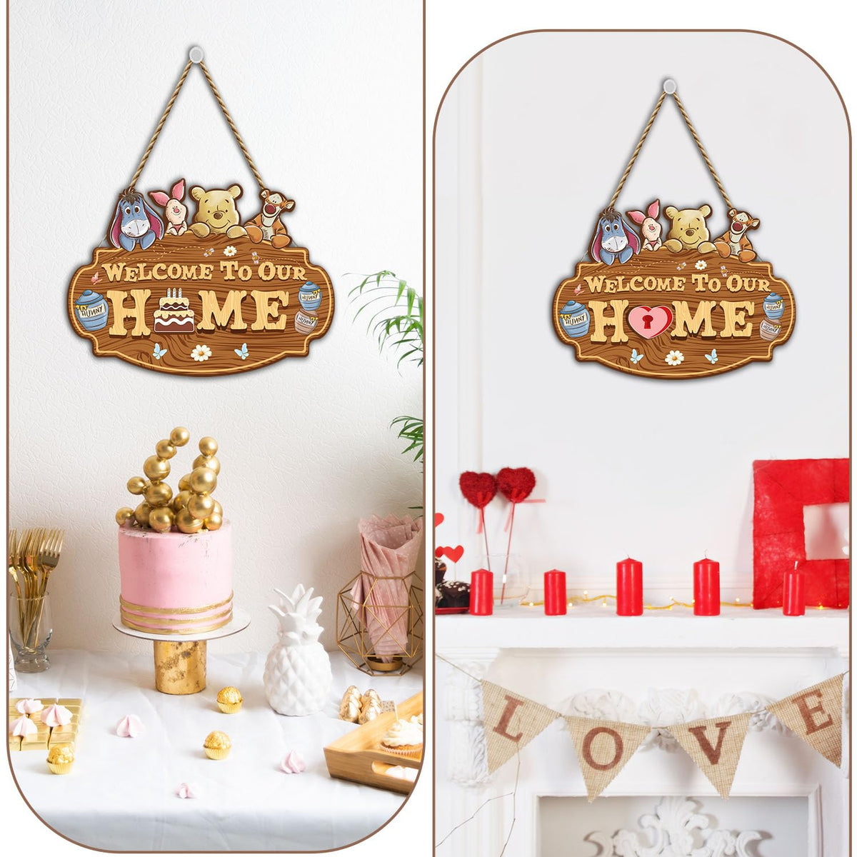 Hatzelou Winnie durable wooden sign designed for long-lasting use