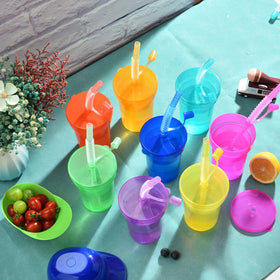 Haundry neon cups suit school events and birthdays.