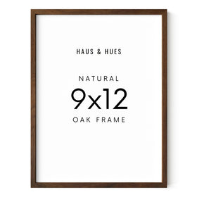 HAUS AND HUES 9x12 frame close-up showing natural oak grain for wall display
