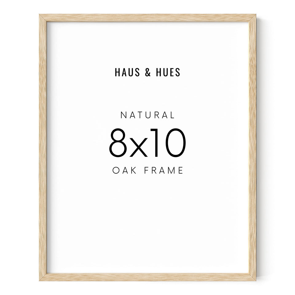 HAUS AND HUES beige oak frame 8x10 ready to display photos and art