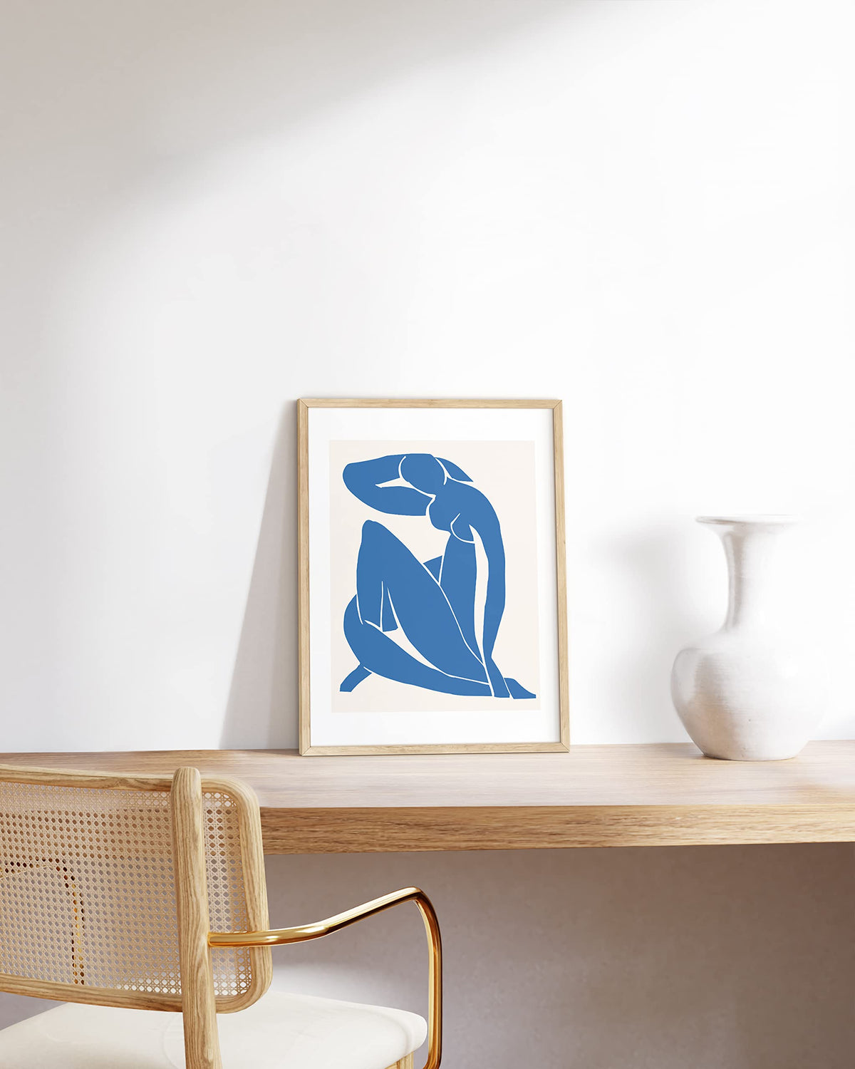 HAUS AND HUES beige oak frame empty display versatile for posters