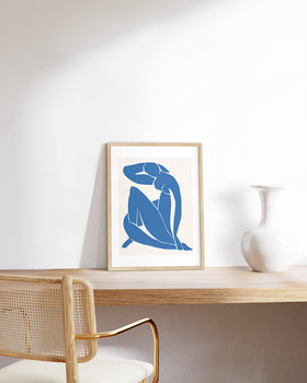 HAUS AND HUES beige oak frame empty display versatile for posters