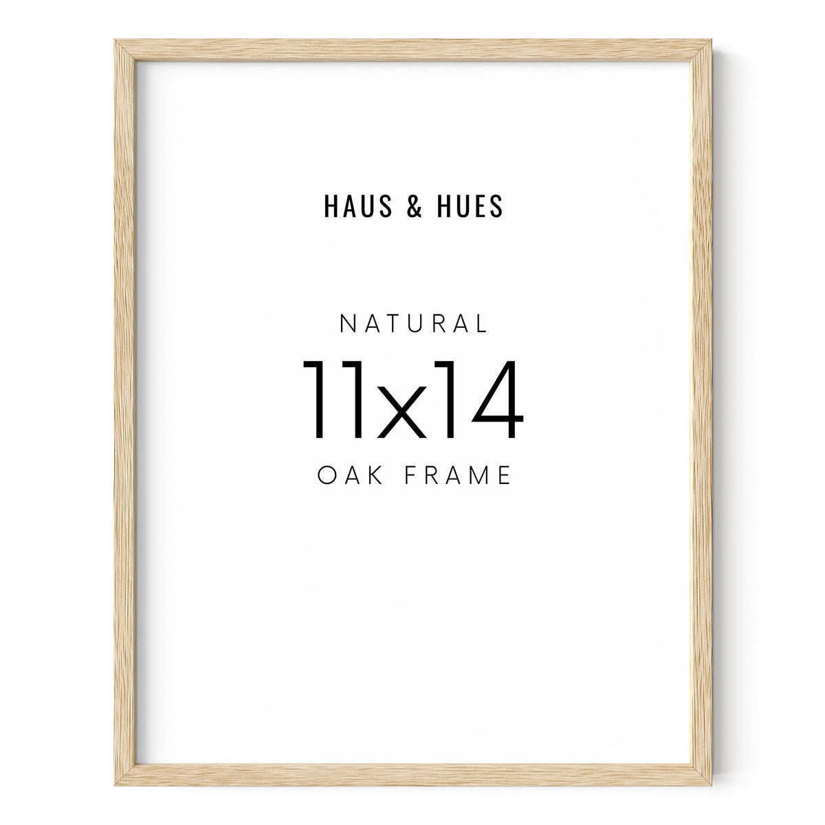 HAUS AND HUES beige oak frame front view, ideal for showcasing prints