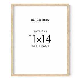 HAUS AND HUES beige oak frame front view, ideal for showcasing prints