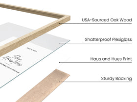 HAUS AND HUES beige oak frame side profile highlights lightweight durability