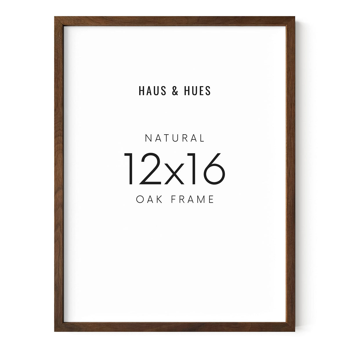 Haus and Hues Walnut 12x16 frame front view highlights minimalist design for photos and art