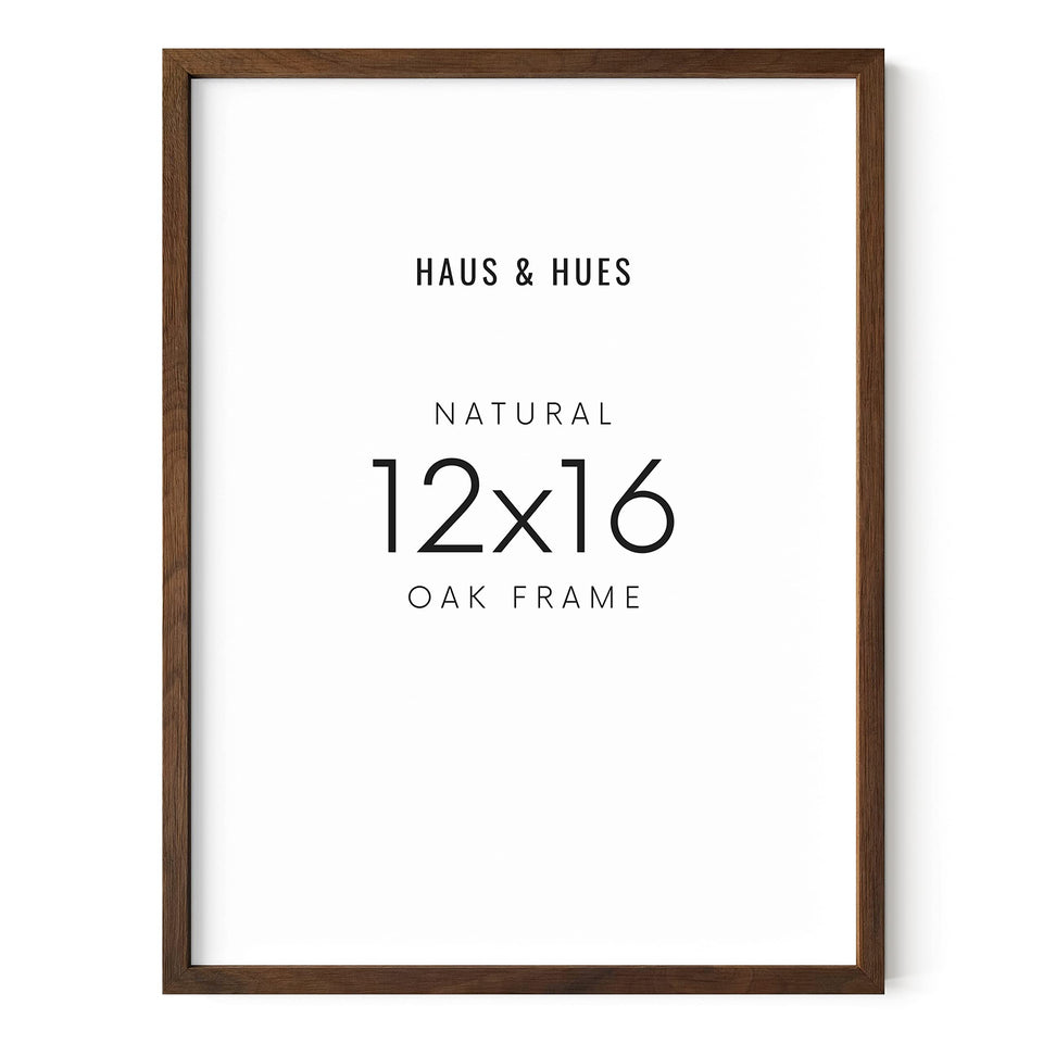 Haus and Hues Walnut 12x16 frame front view highlights minimalist design for photos and art