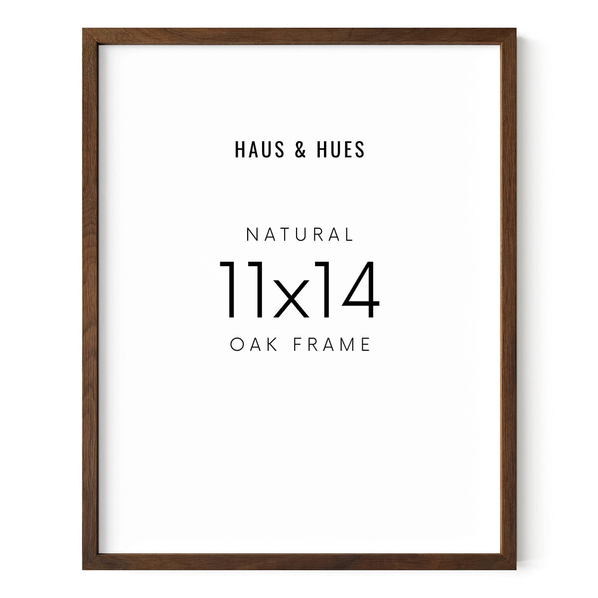 HAUS AND HUES walnut oak 11x14 frame front view for stylish wall display