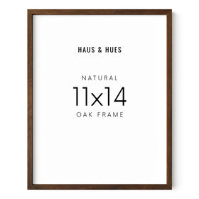 HAUS AND HUES walnut oak 11x14 frame front view for stylish wall display
