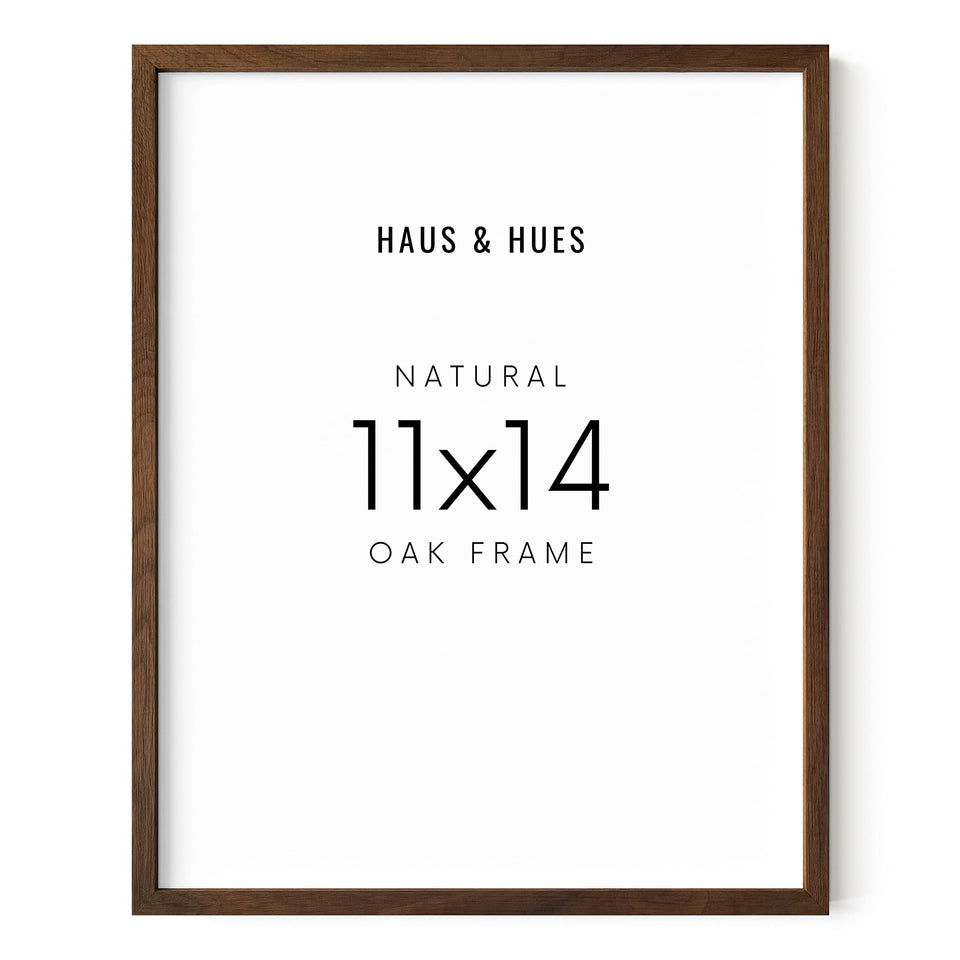HAUS AND HUES walnut oak 11x14 frame front view for stylish wall display