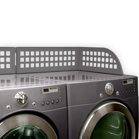 Haus Maus Laundry Guard on a front-loader with magnets gripping metal surfaces.
