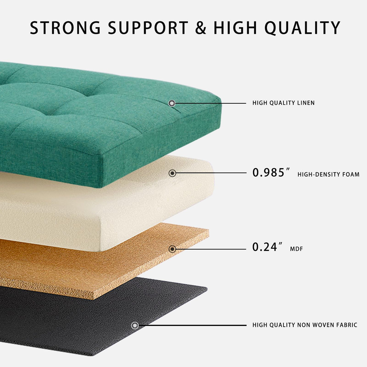 HAUSFRAU padded seat conveys comfort for relaxed seating