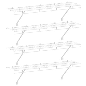 HAUSHOF closet shelves wall-mounted 4-pack in a tidy closet setup for organized storage and airflow