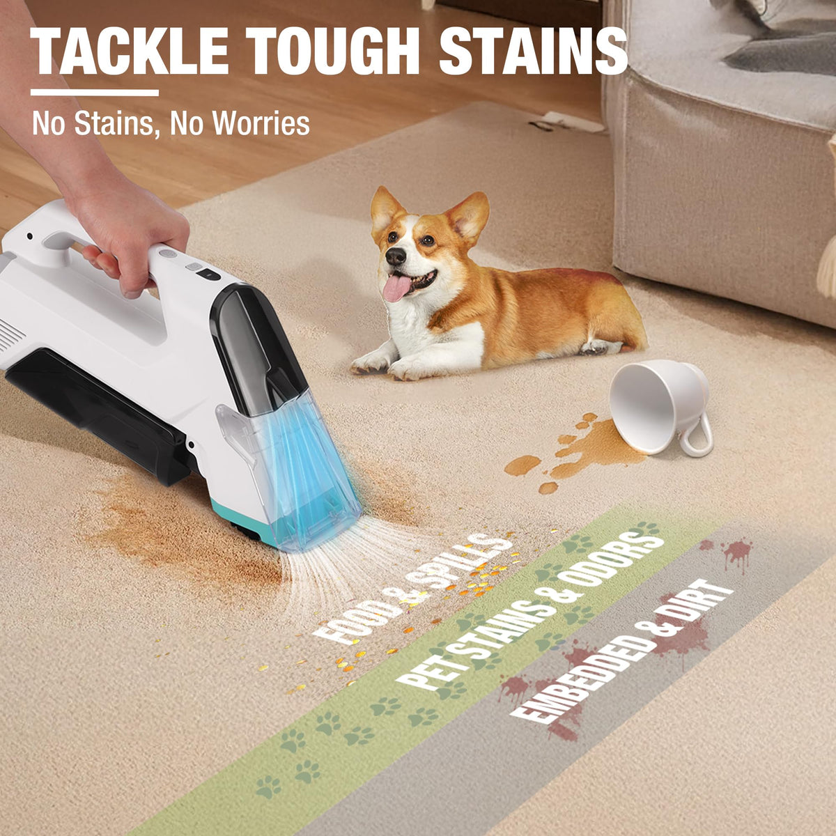 HAUSHOF can clean stairs and car seats with ease.