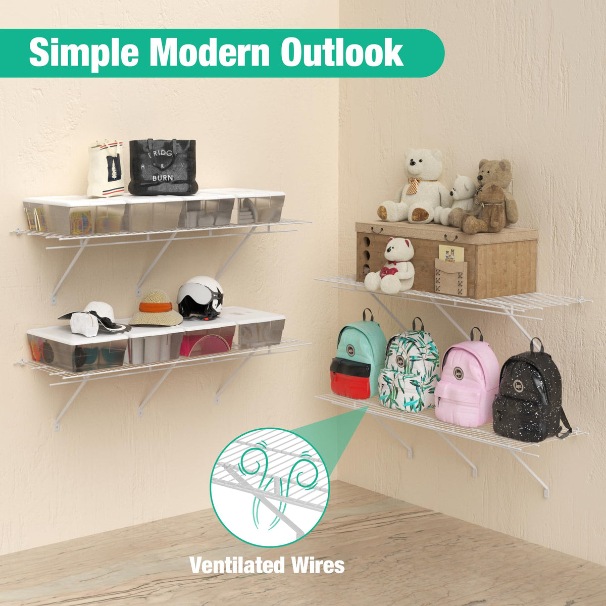 HAUSHOF Ventilated wire design promotes airflow and visibility.