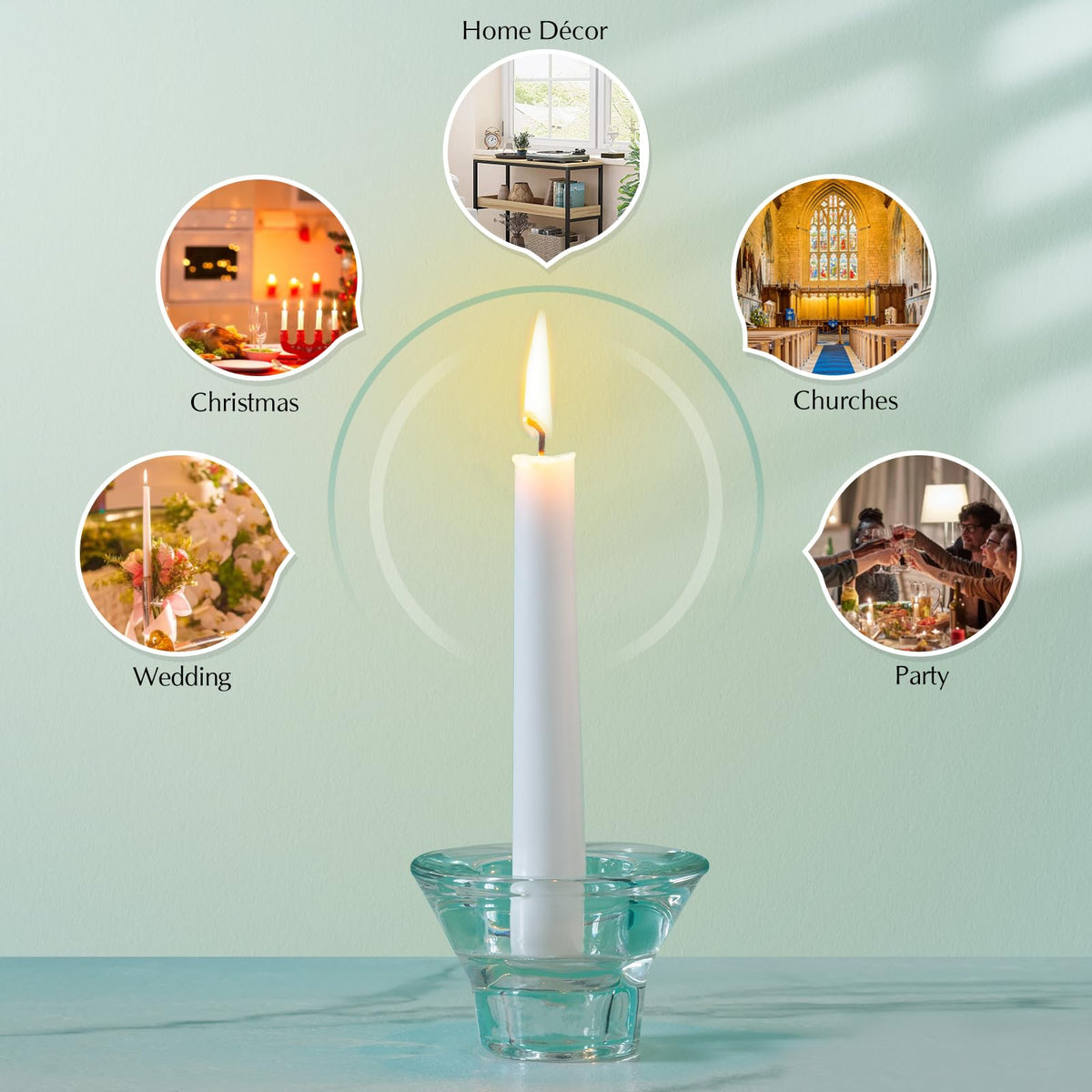 Hausware cotton-wick candles delivering steady flame with minimal soot