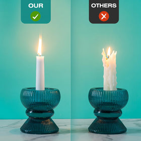 Hausware unscented taper candles provide a clean, smokeless burn
