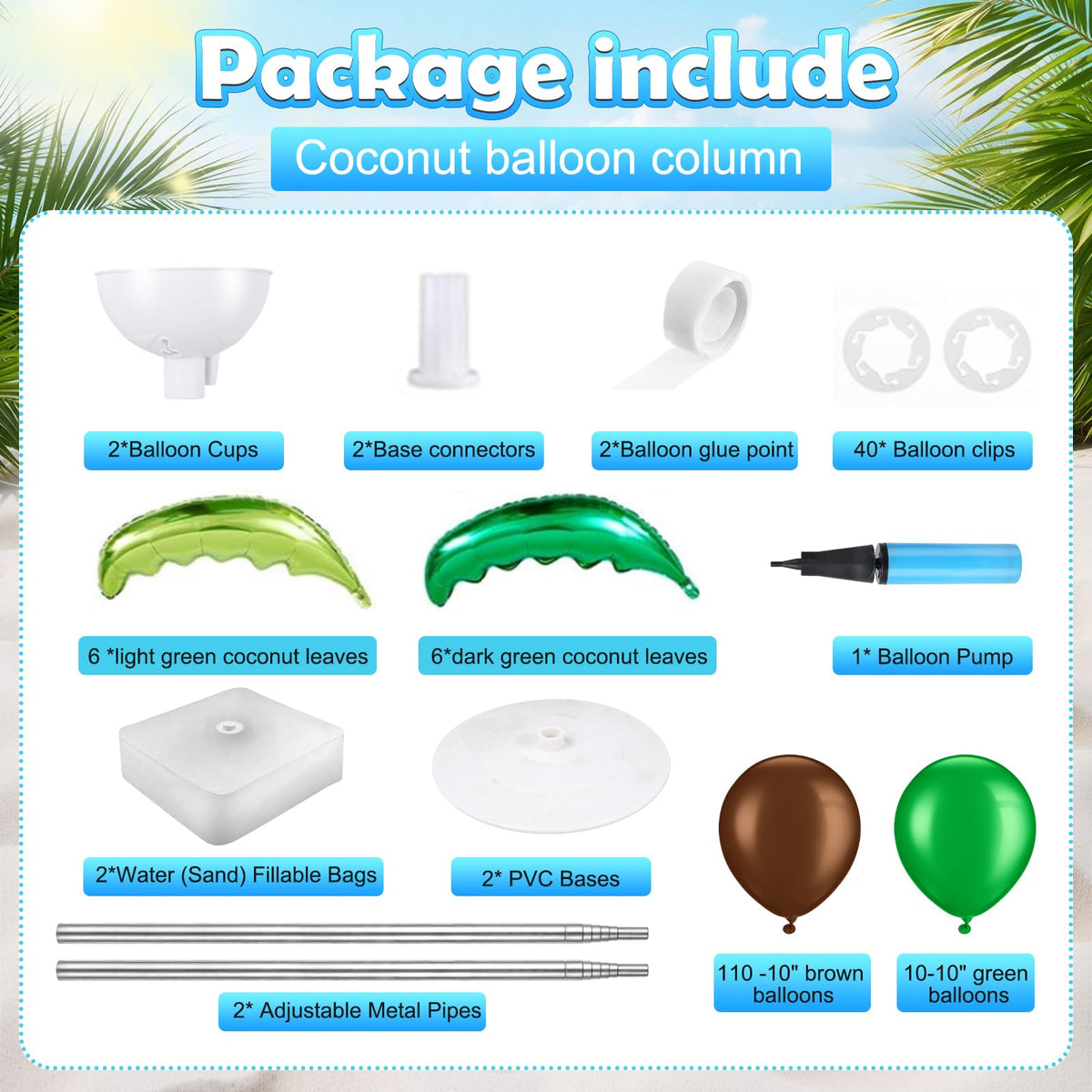 Hauwellter coconut balloons create island vibes for photos