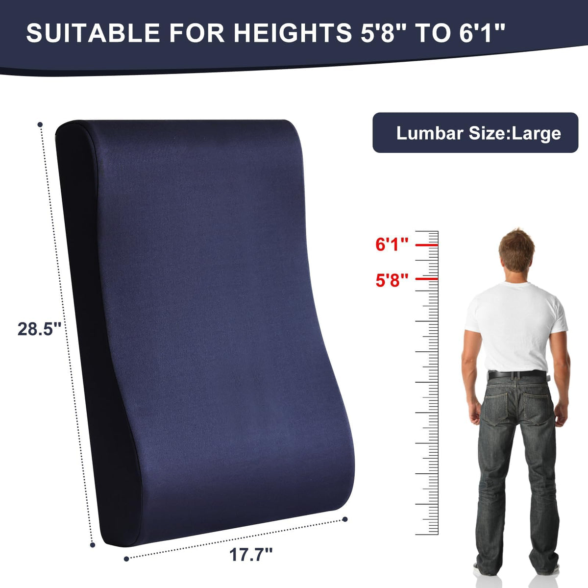 HAVARGO lumbar-support curve detail highlights targeted back comfort