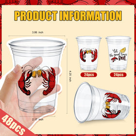 Havawish 48-pack plastic cups—ample supply for parties and events.