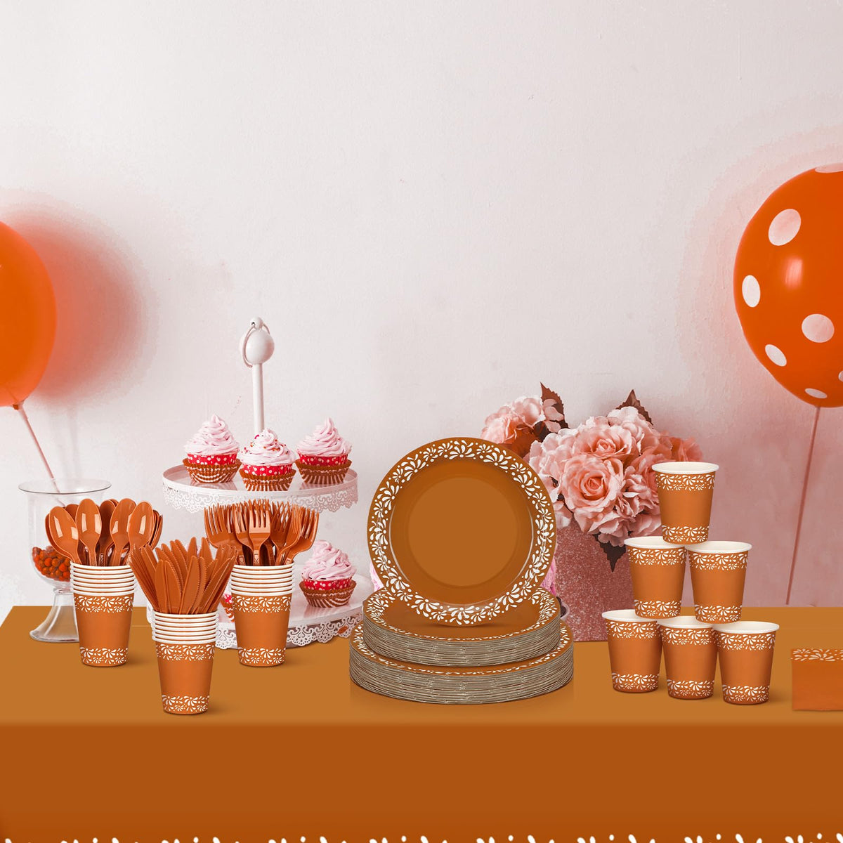 Havawish Cielito Lindo tablecloths provide disposable decor and easy cleanup.