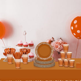 Havawish Cielito Lindo tablecloths provide disposable decor and easy cleanup.