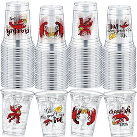 Havawish crawfish cups 12 oz clear—durable party tumblers for beverages.