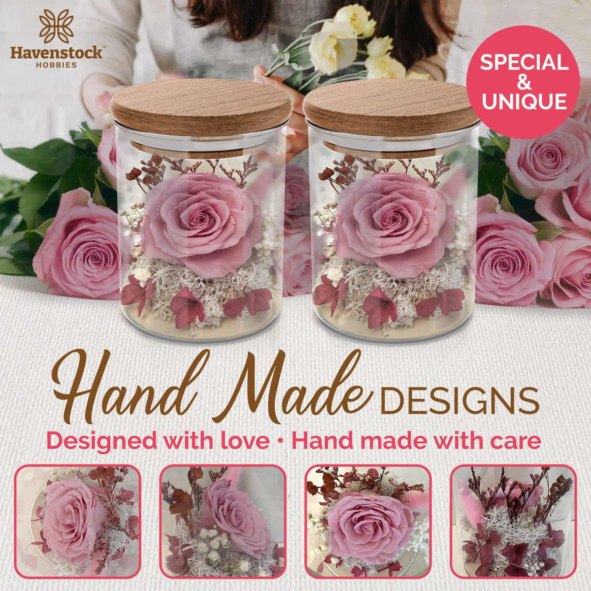 Havenstock pink rose in gift box suitable for Mother’s Day or anniversaries